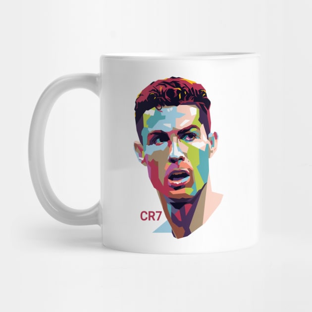 Cristiano Ronaldo Pop Art Portrait by mursyidinejad